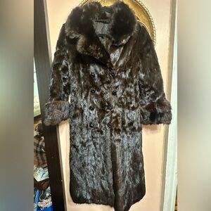 Luxurious Brown Faux Fur Coat